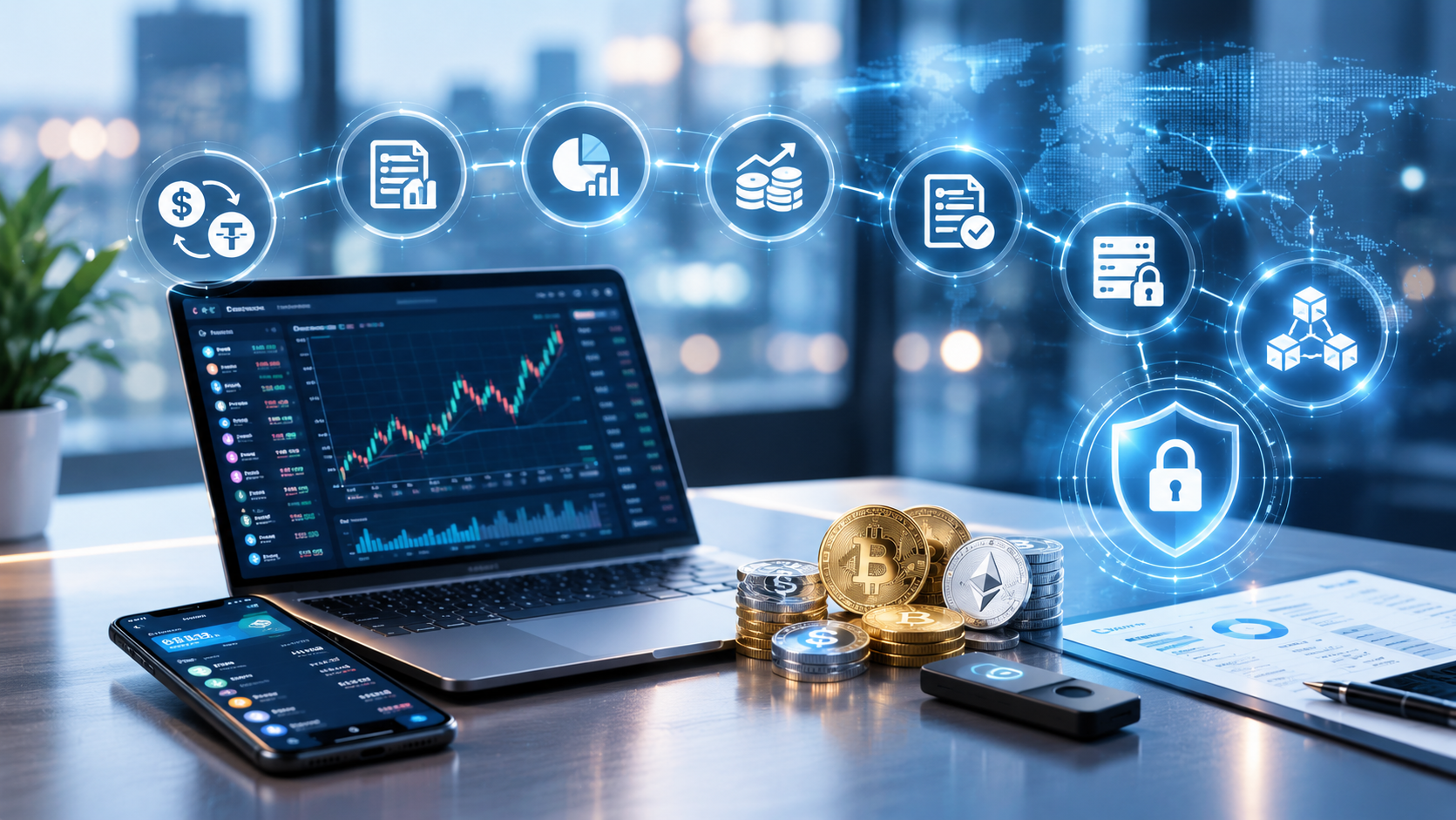 Treasury management and digital asset services
